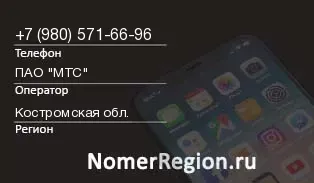 Кто звонил с 9805716696 - регион и оператор